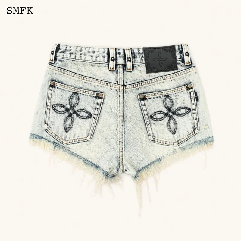 Compass Wild Tarpan White Snowflake Short Jeans-