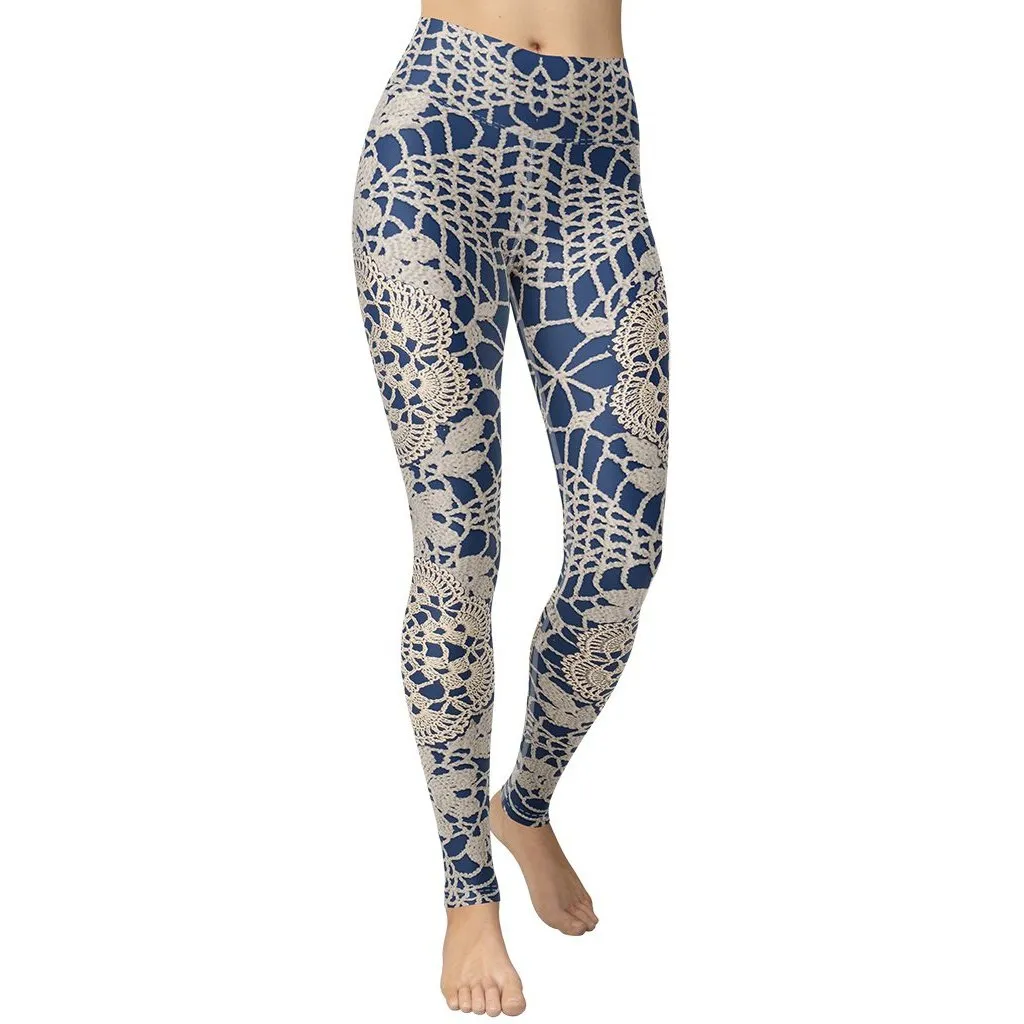 Crochet Print Yoga Leggings