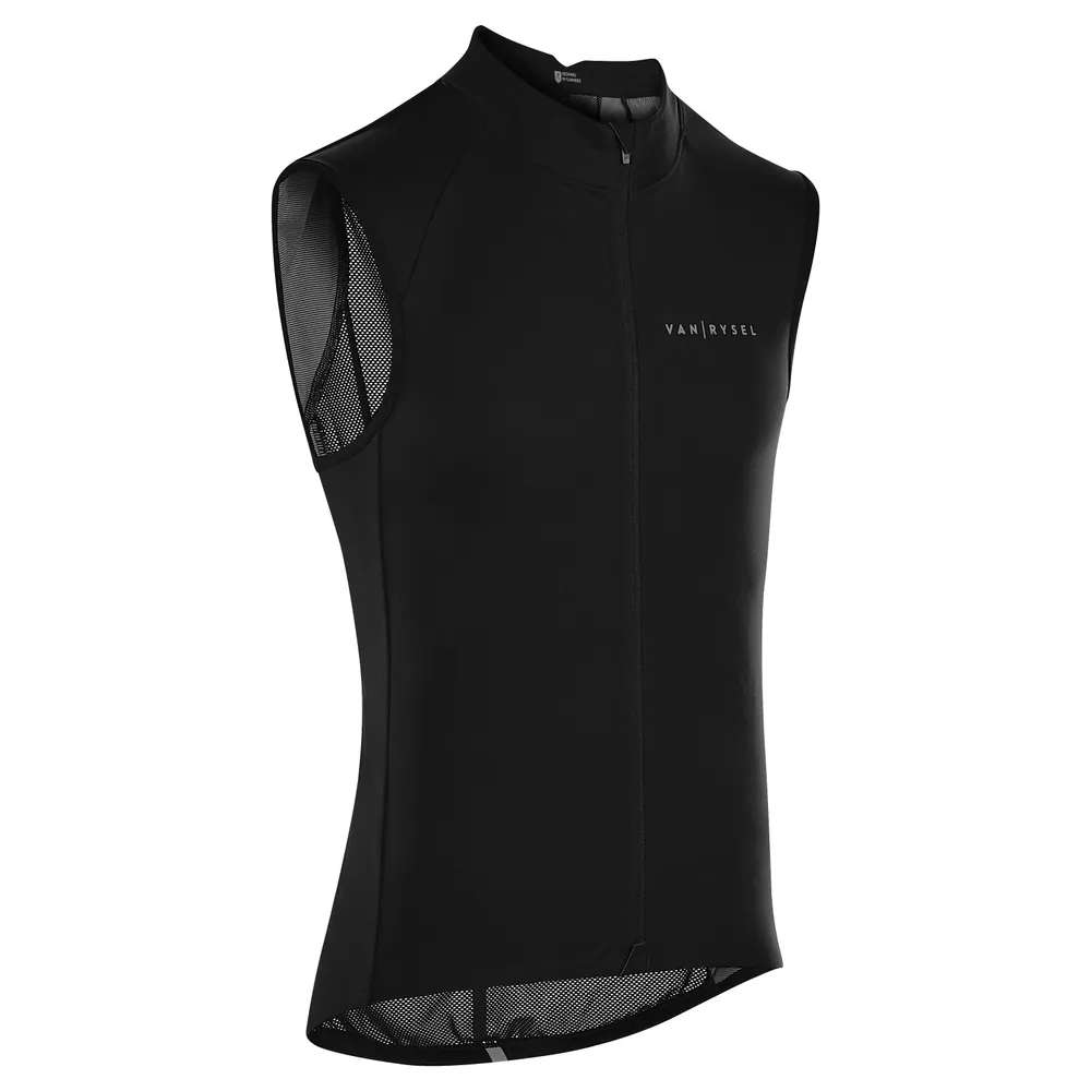 Decathlon Men’s Windproof Cycling Vest - Racer Black