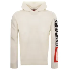 Diesel K Telendo Hooded Knit Jumper Cream