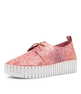 DJANGO & JULIETTE Brenda Pink Flower Leather Sneakers