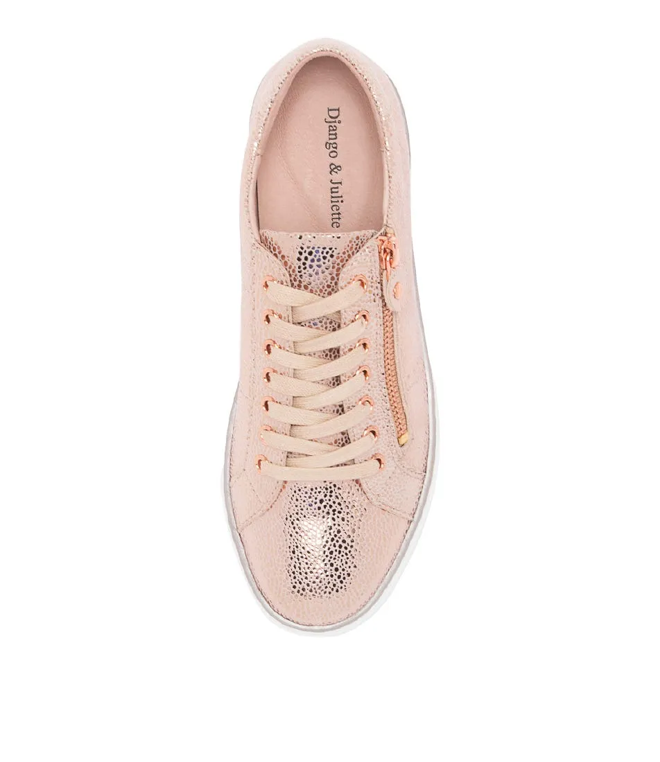 DJANGO & JULIETTE Froggy Pink Speckle Leather Sneakers