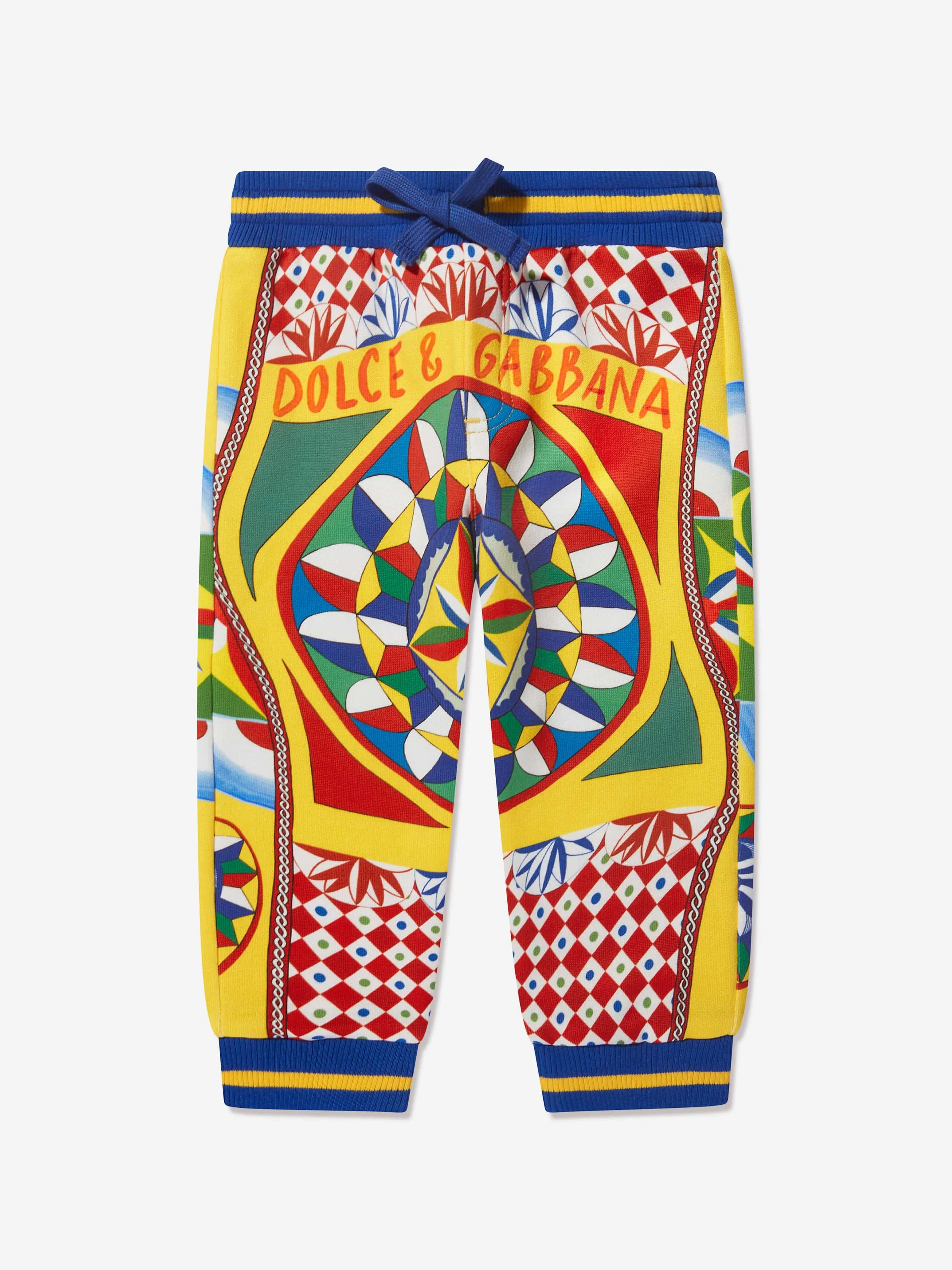 Dolce & Gabbana Baby Boys Carretto Logo Joggers in Multicolour