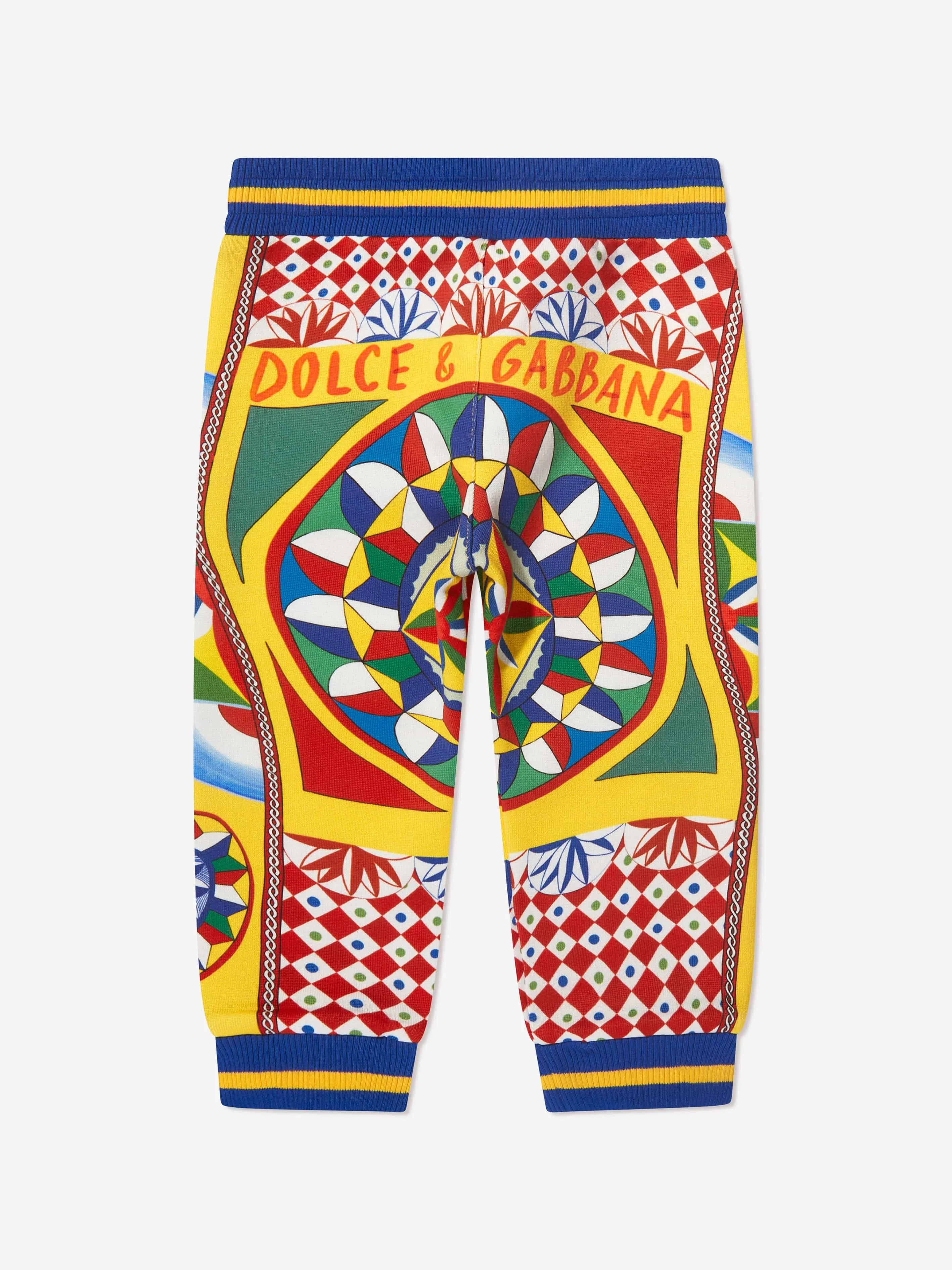 Dolce & Gabbana Baby Boys Carretto Logo Joggers in Multicolour