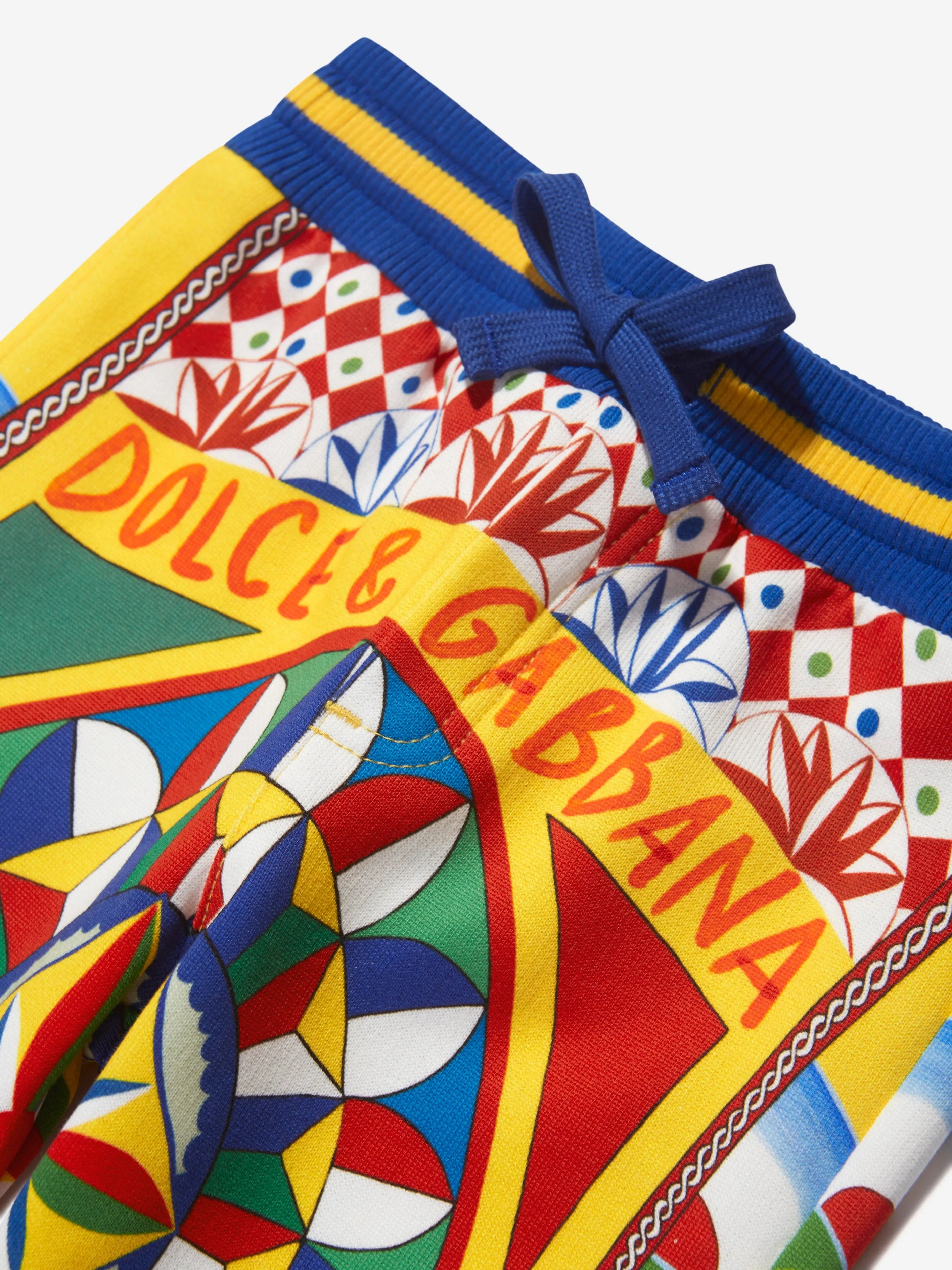 Dolce & Gabbana Baby Boys Carretto Logo Joggers in Multicolour