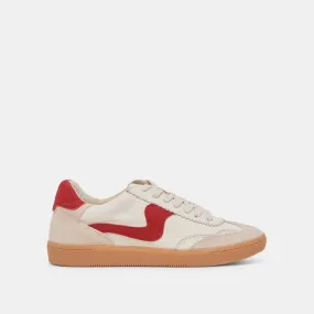 Dolce Vita Notice Sneakers - White/Red Leather