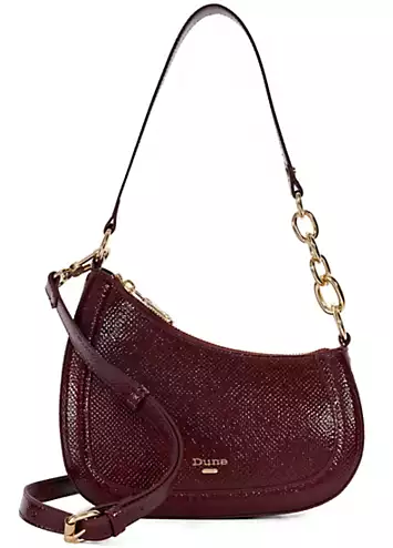 Dune London Direction Reptile Chain Detail Shoulder Bag | Kaleidoscope