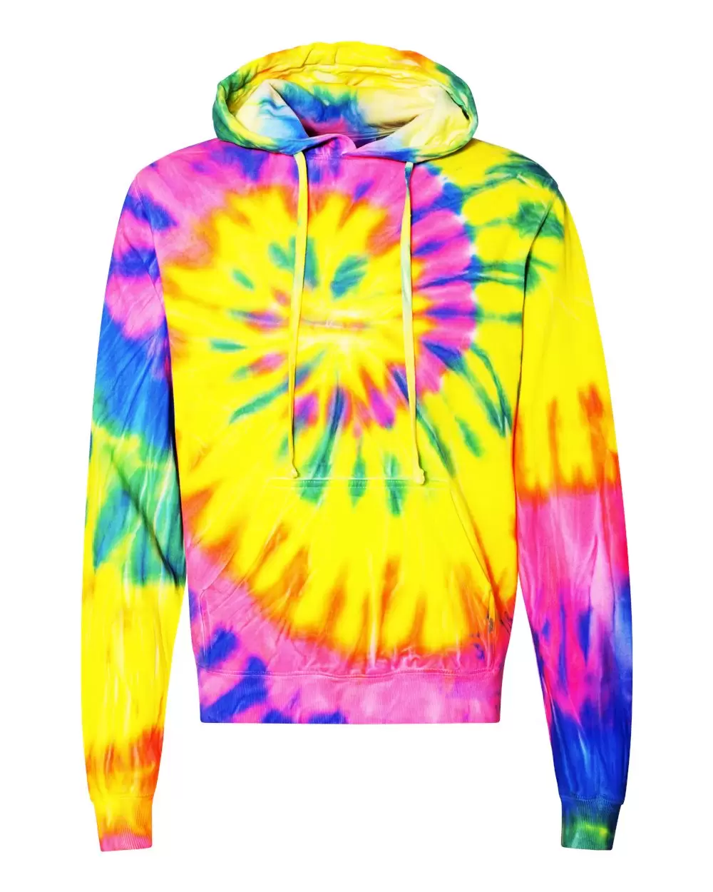 Dyenomite 854MS Multi-Color Spiral Pullover Hooded Sweatshirt SKU: 854MS