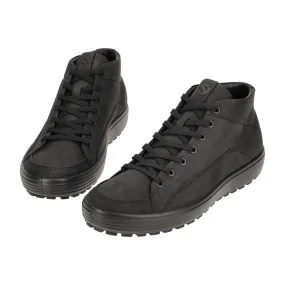 Ecco SOFT 7 TRED Men's Black Leather Sneakers - Durable & Stylish