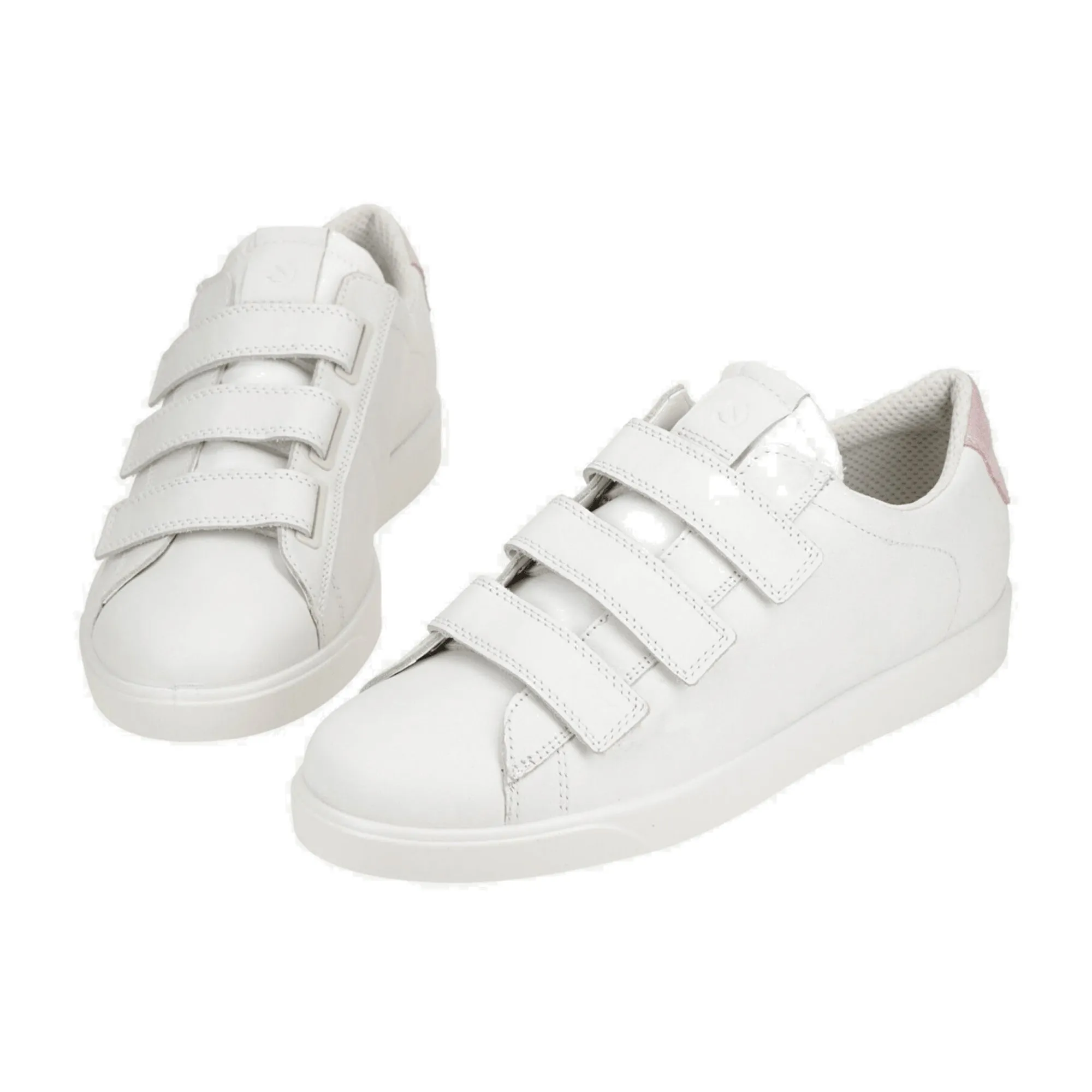 Ecco Street Lite Women's White Sneakers - Slip-on with Velcro Strap - Style 212843