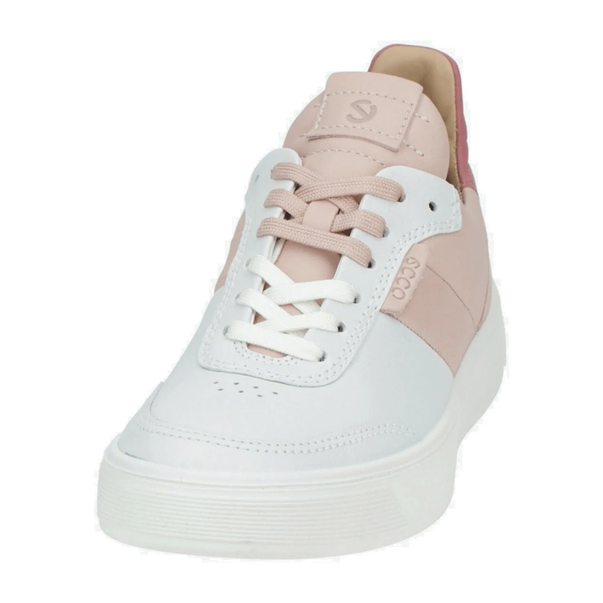 Ecco Street Tray Women's Sneakers - Stylish White & Pink (291183)