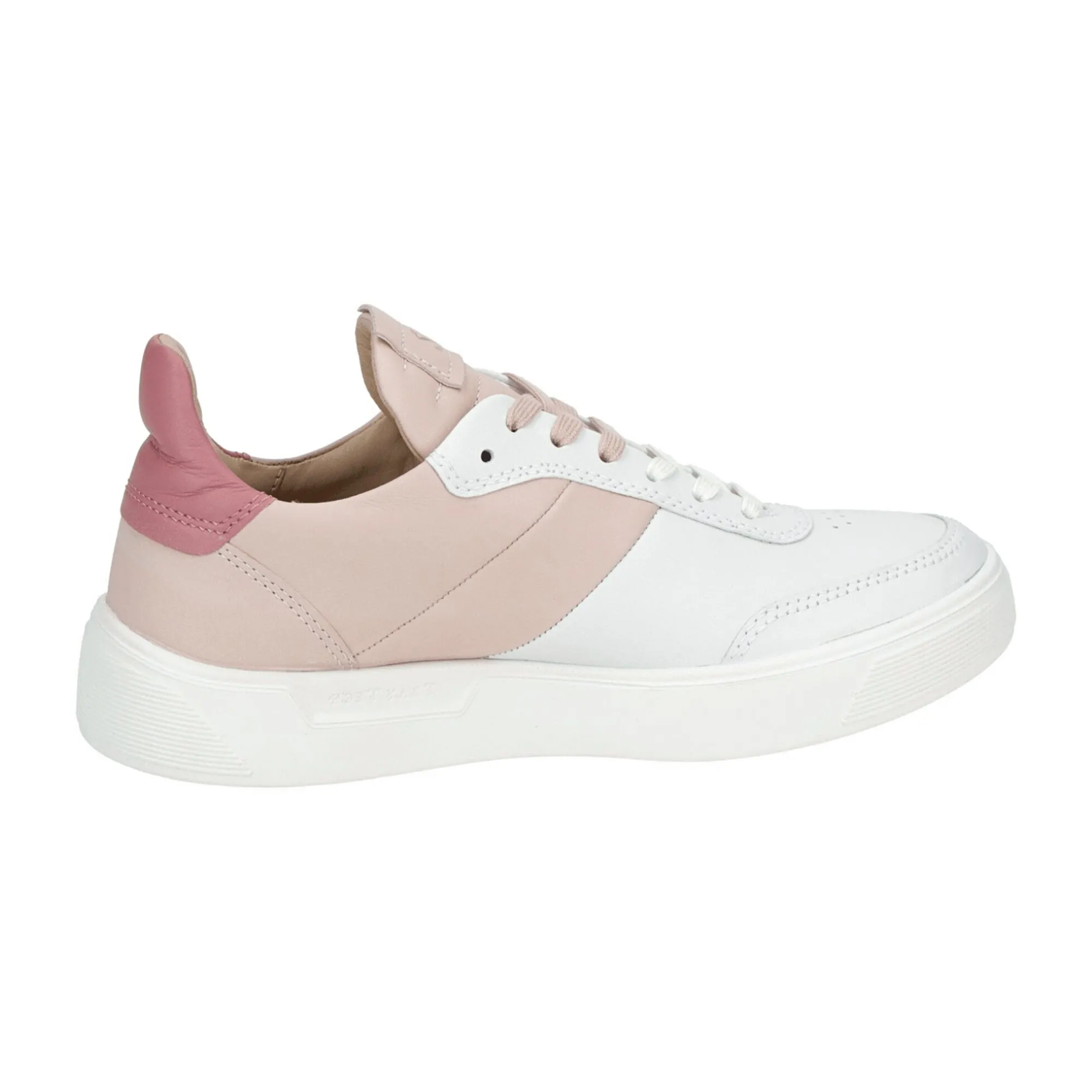 Ecco Street Tray Women's Sneakers - Stylish White & Pink (291183)