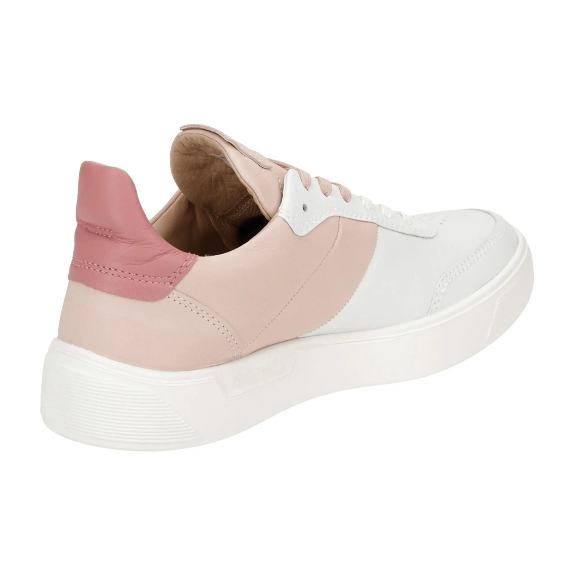 Ecco Street Tray Women's Sneakers - Stylish White & Pink (291183)