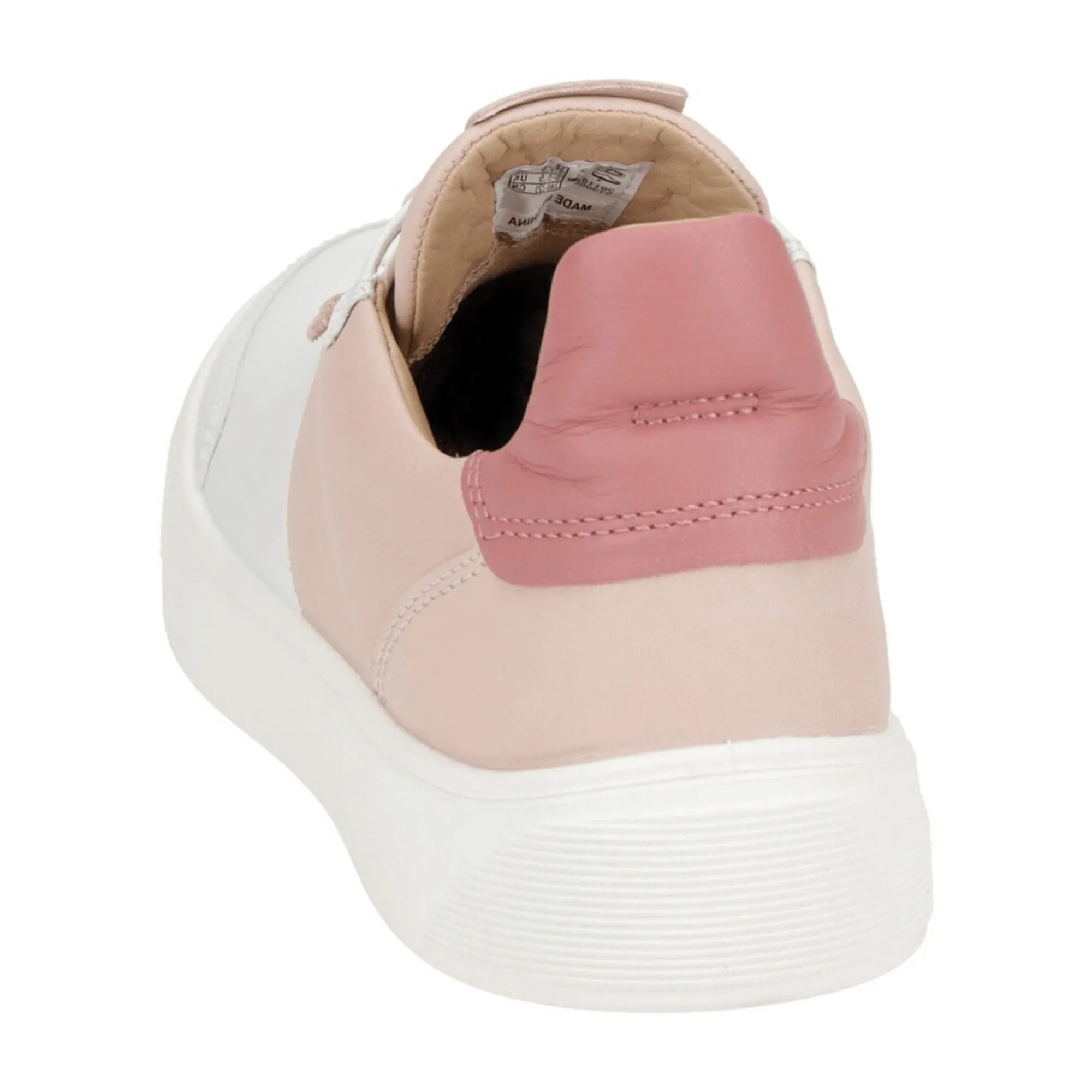 Ecco Street Tray Women's Sneakers - Stylish White & Pink (291183)