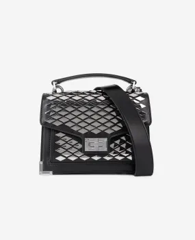 Emily small bag in black leather with studs