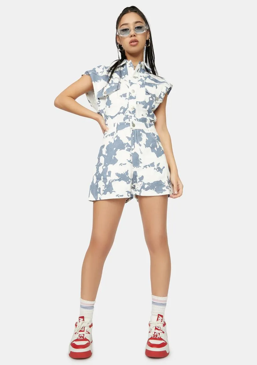 Fierce Talks Denim Utility Romper-