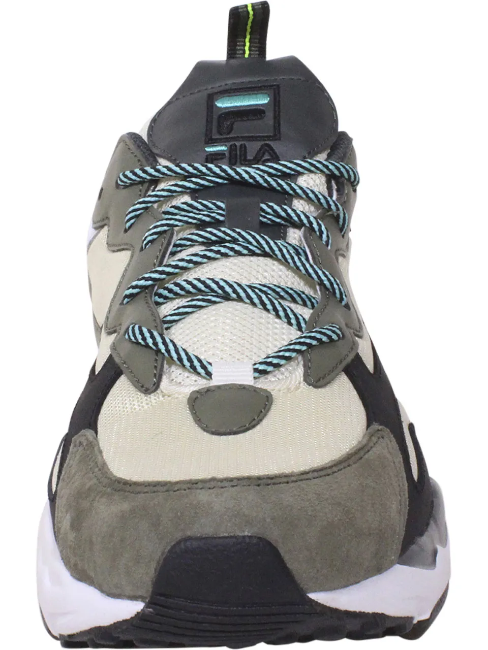 Fila Men's Ray Tracer Sneakers Turtledove/Black/Blue Turquoise Sz: 10.5