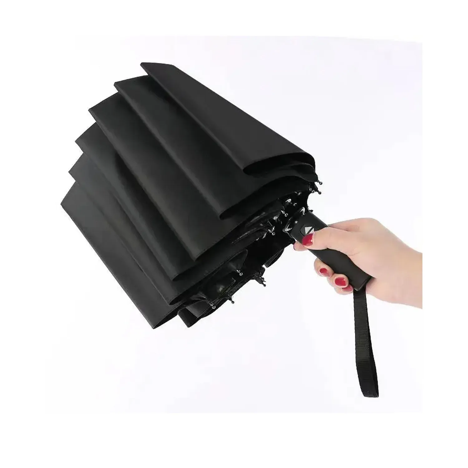 FLOOF Compact Umbrella in Black, O/S