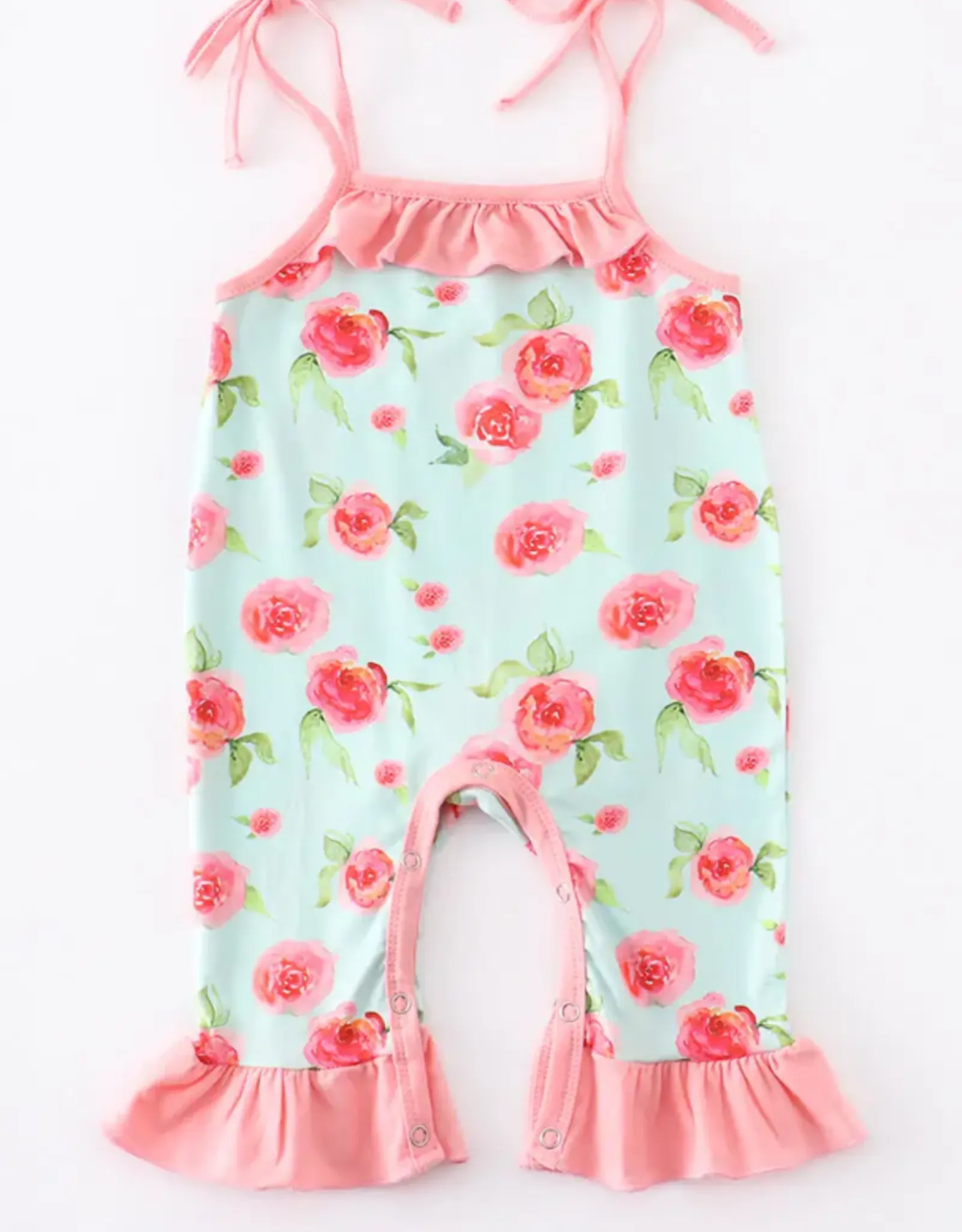   Floral Ruffle Baby Romper