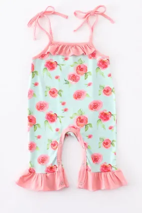   Floral Ruffle Baby Romper