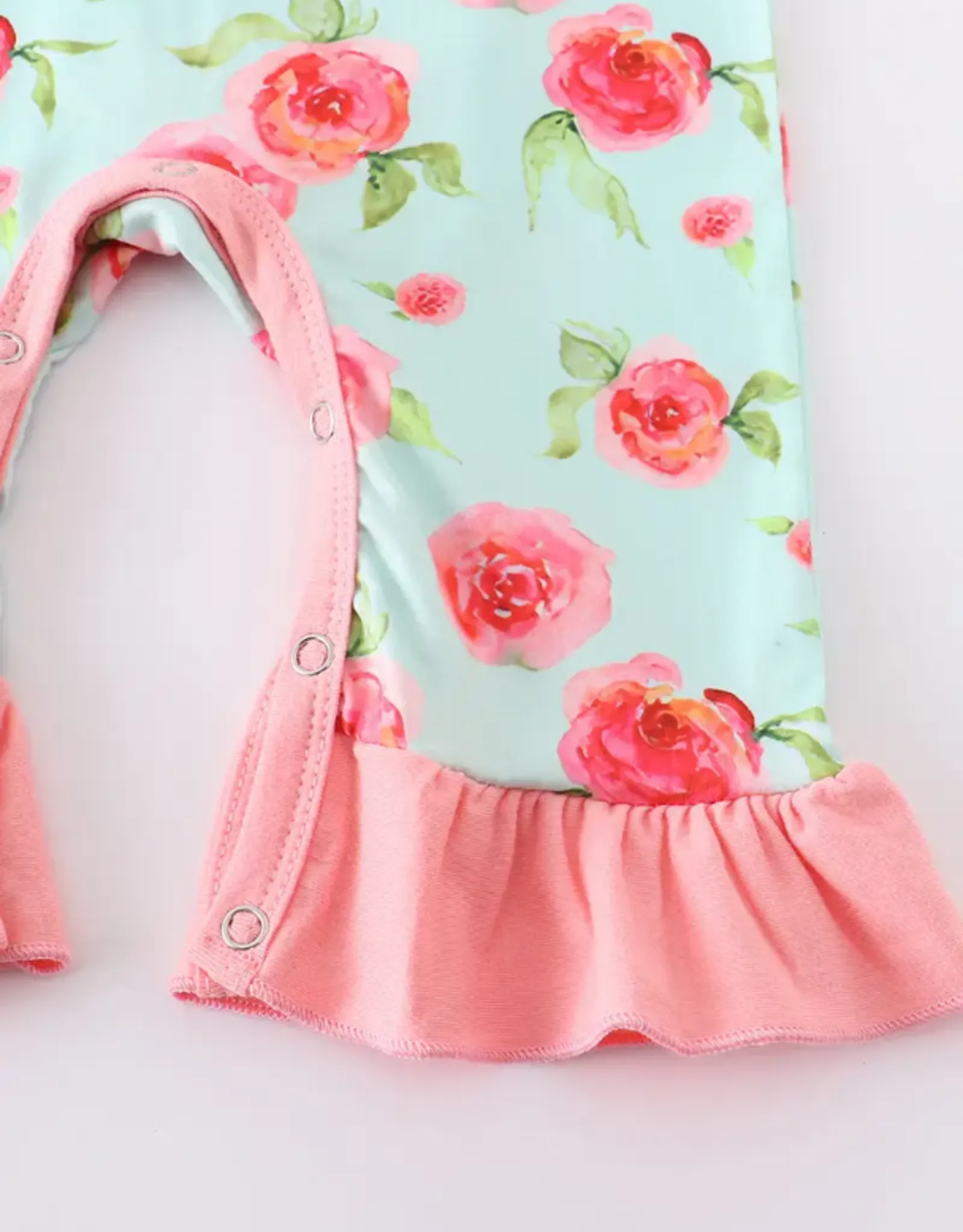   Floral Ruffle Baby Romper