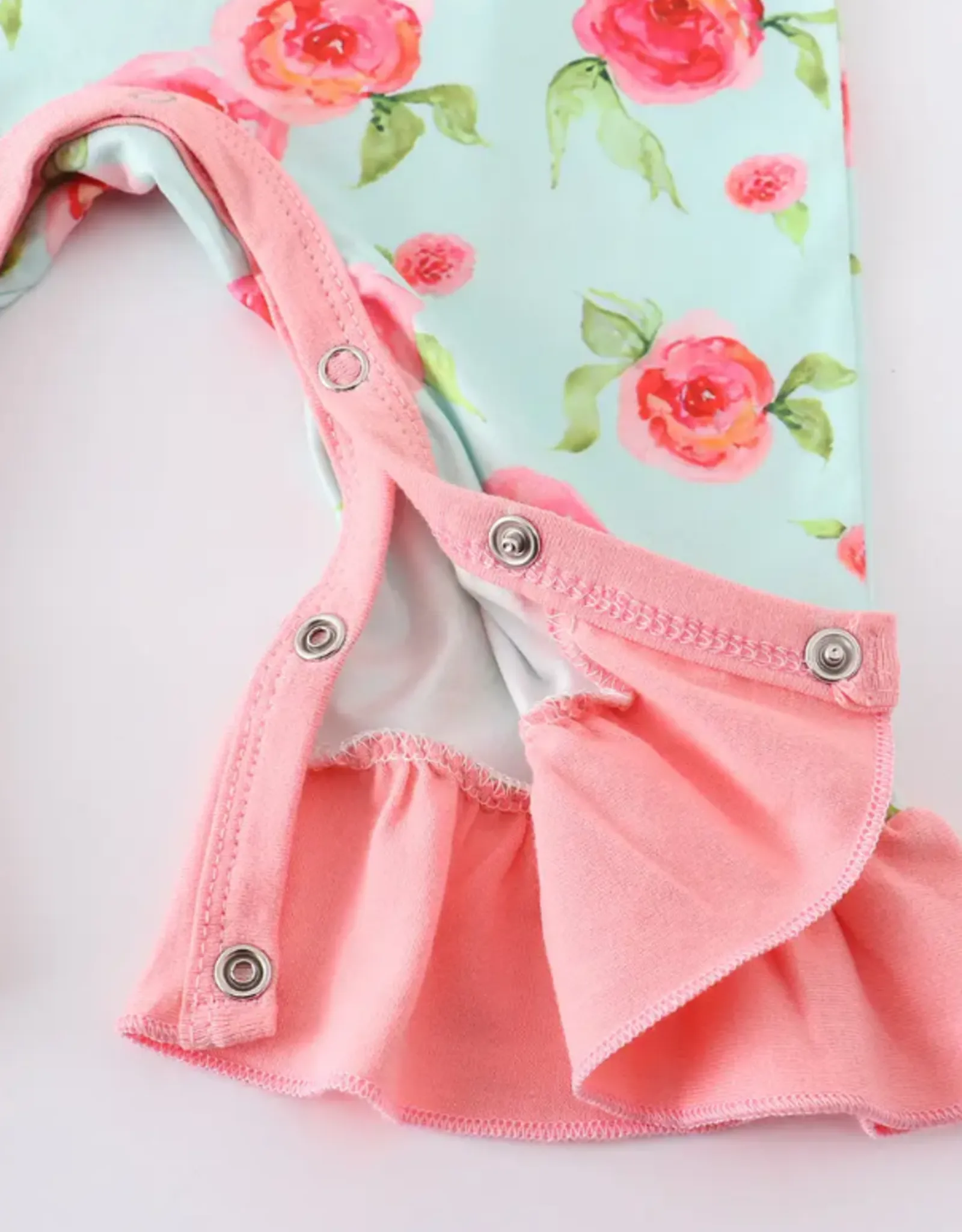   Floral Ruffle Baby Romper