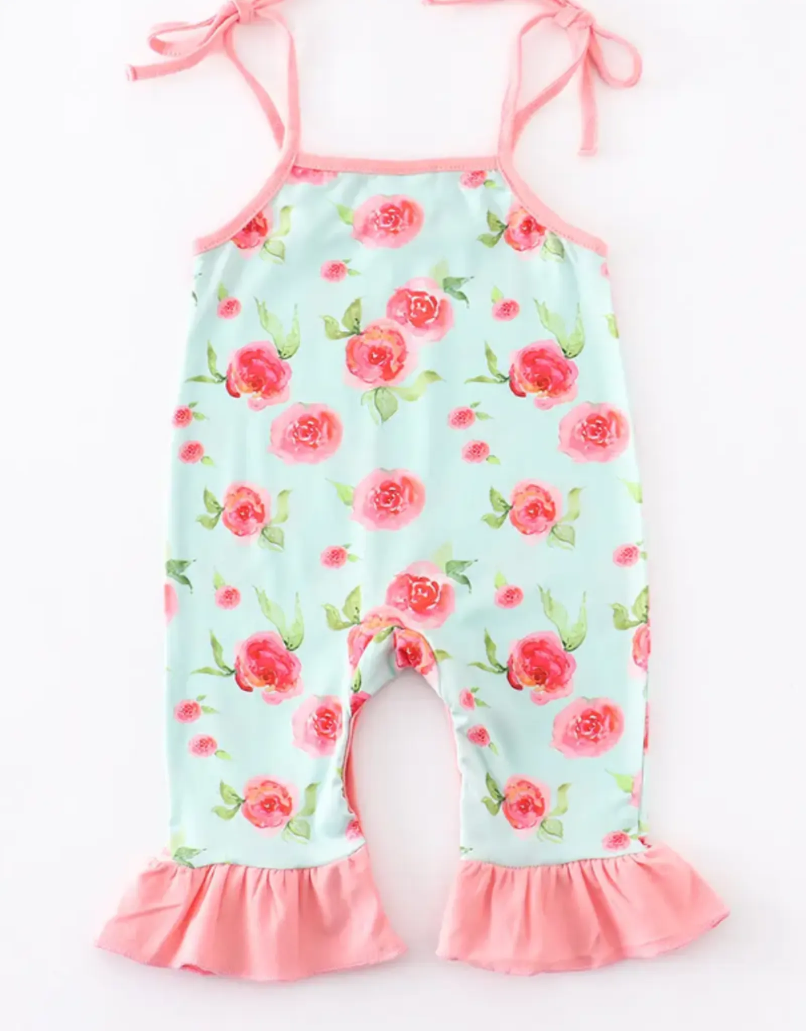   Floral Ruffle Baby Romper