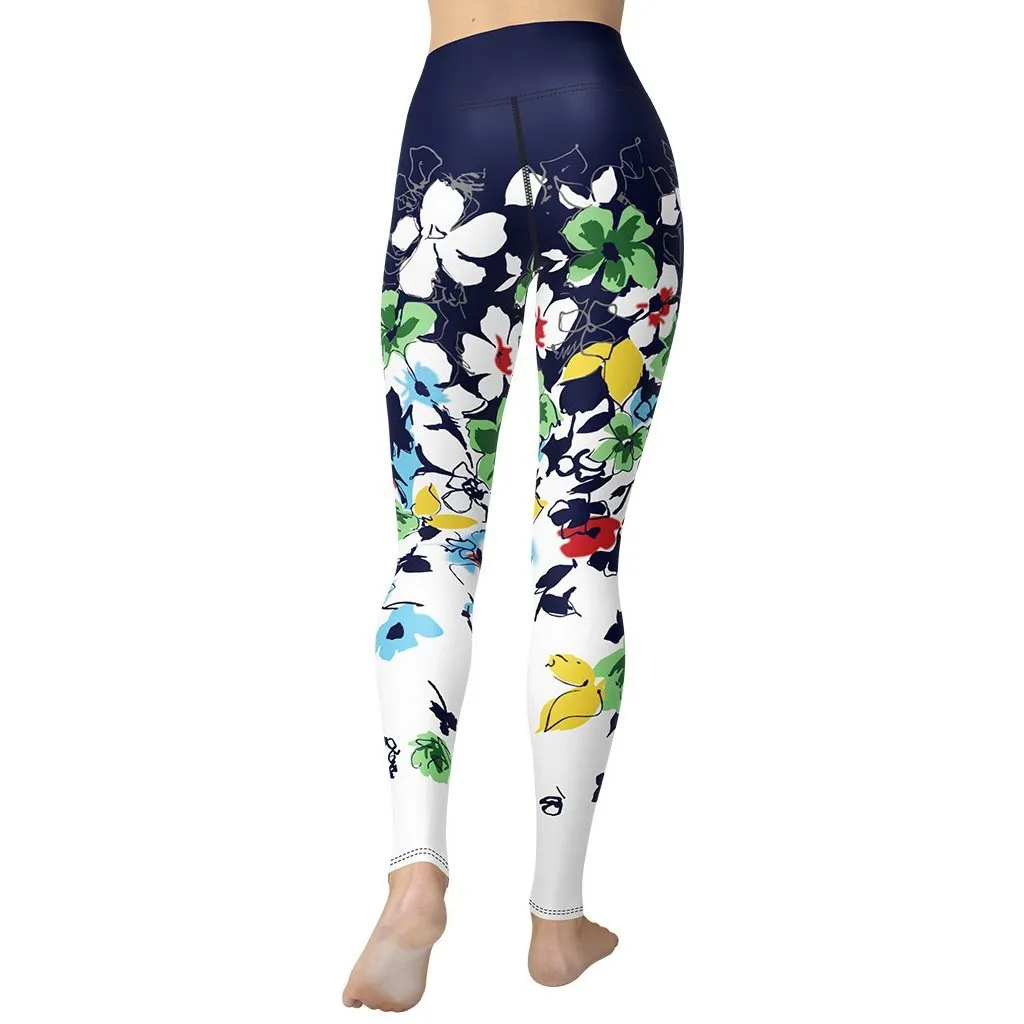 Flower Drawings Yoga Leggings