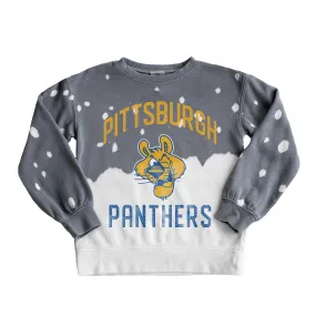 Gameday Couture Pitt Panthers Girls Youth Gray Faded Pullover Sweatshirt