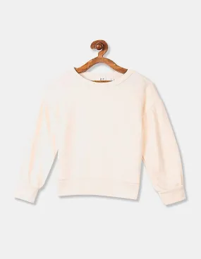 GAP Girls White Boxy Pullover Sweatshirt