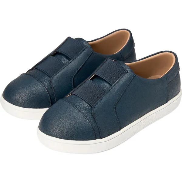 GENTS by Age of Innocence Connor Supple Leather Elasticated Webbing Strap Sneakers, Navy