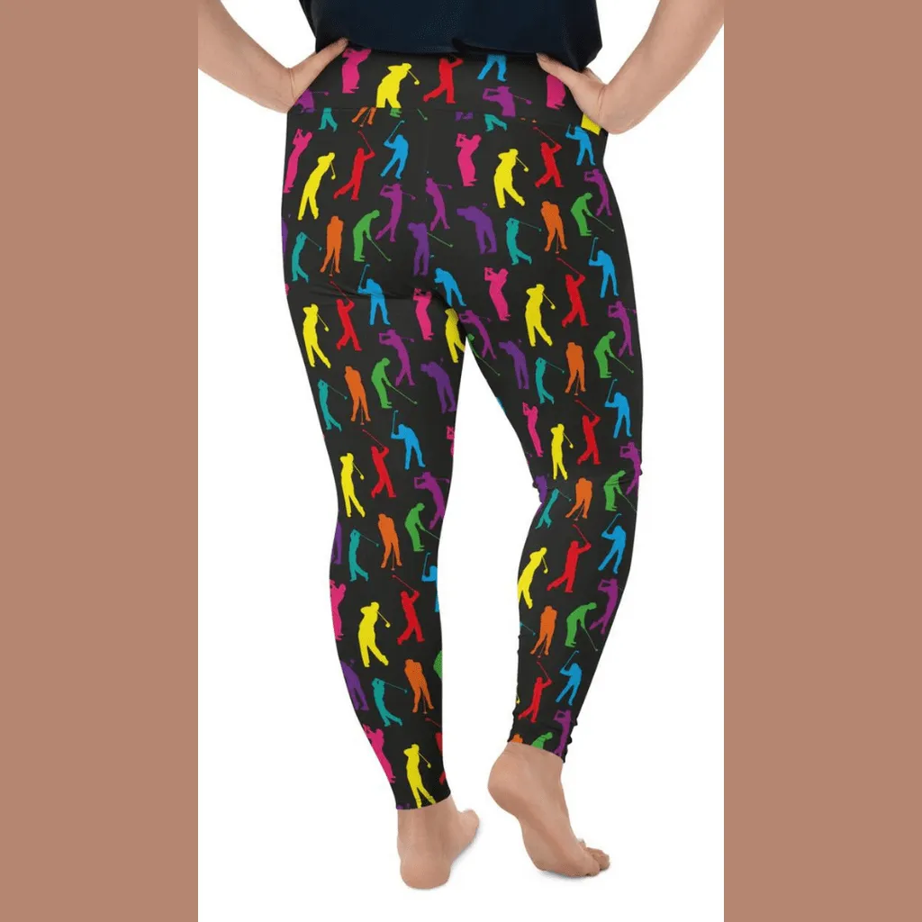 Golfer Pattern Plus Size Leggings