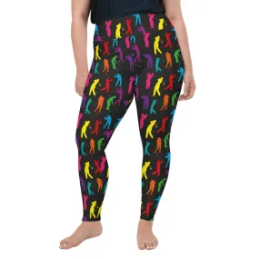 Golfer Pattern Plus Size Leggings