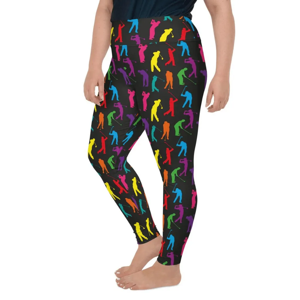 Golfer Pattern Plus Size Leggings