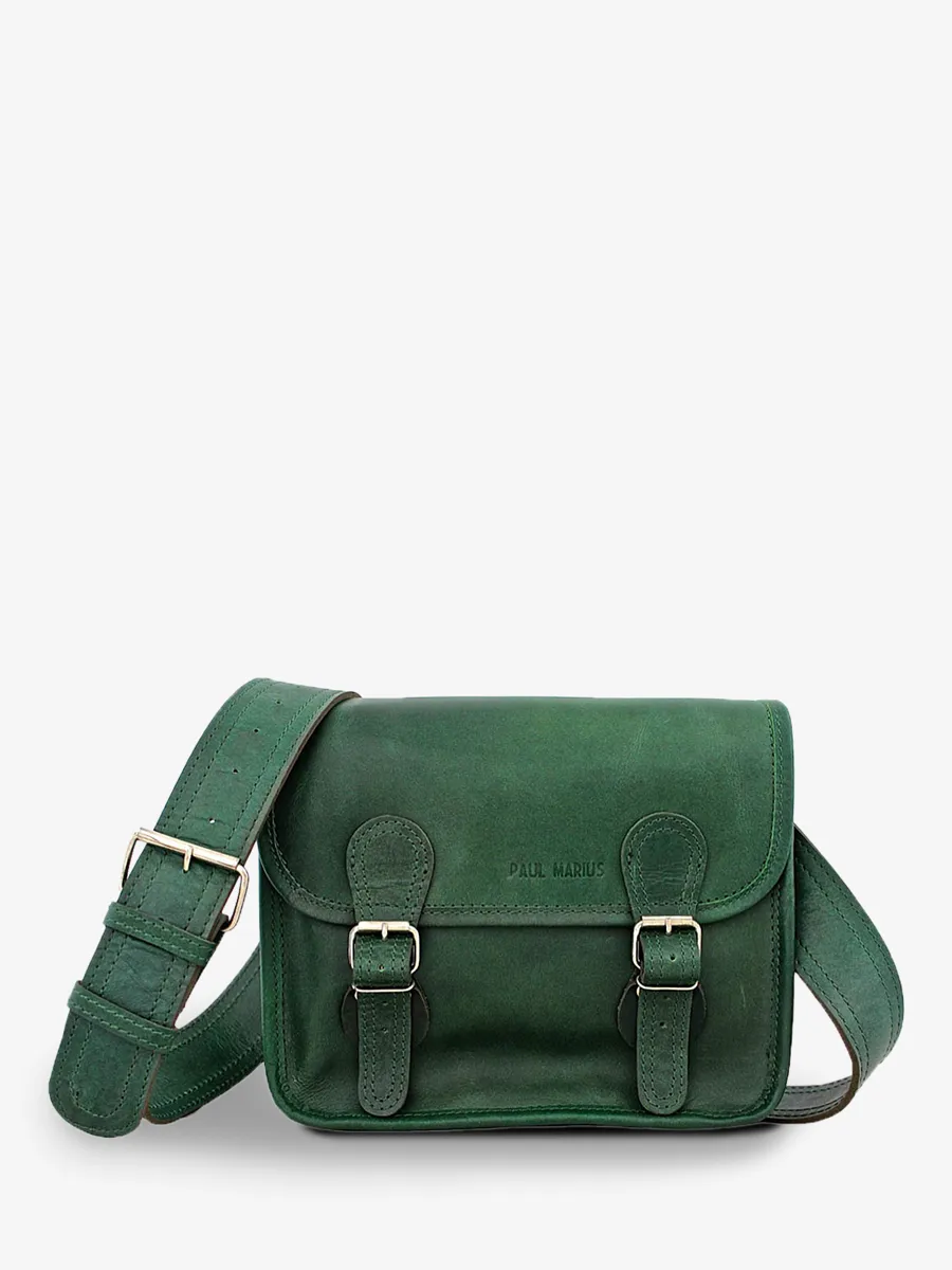 Green Leather Shoulder Bag - LaSacoche S Emerald | PAUL MARIUS