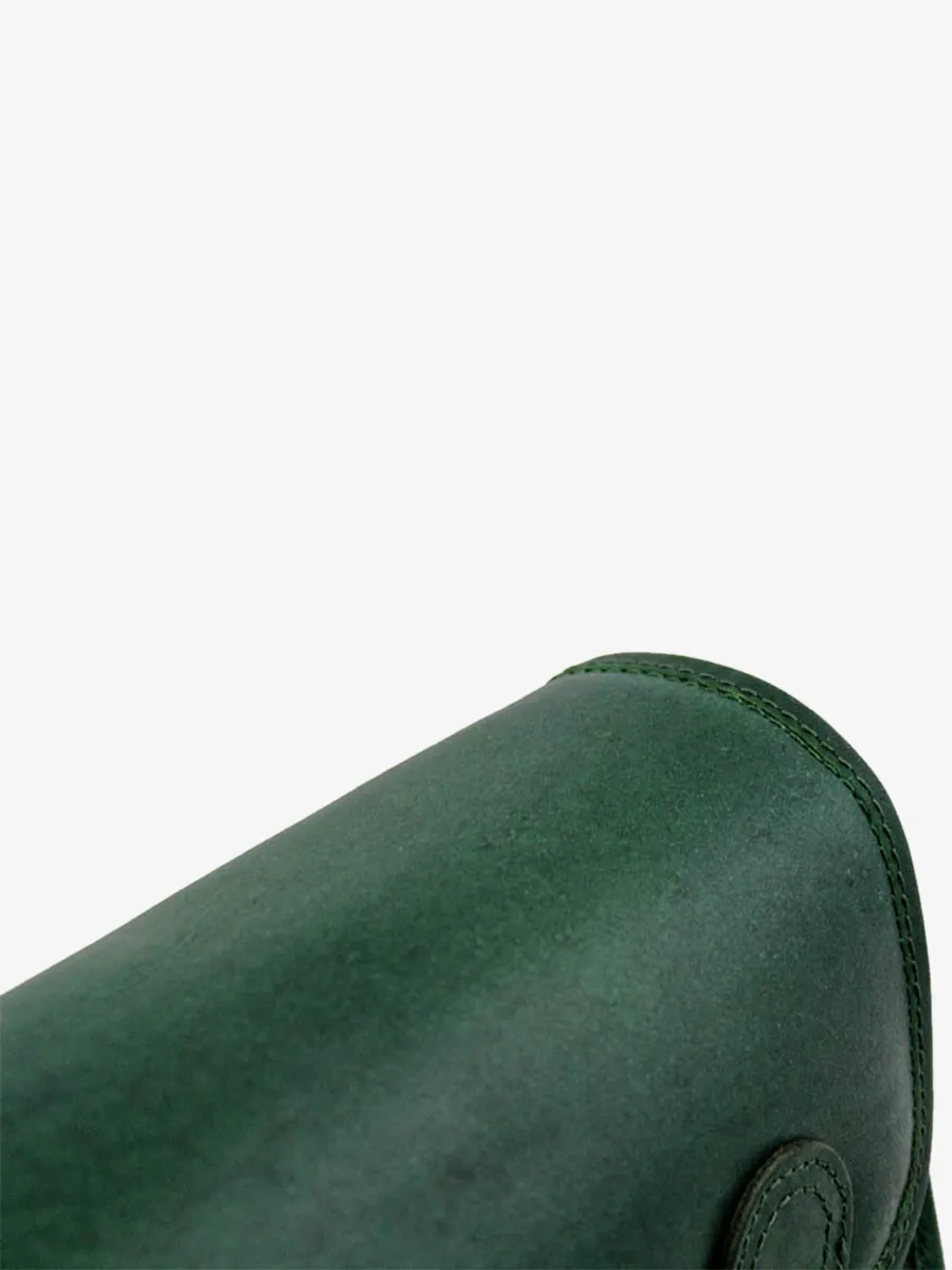 Green Leather Shoulder Bag - LaSacoche S Emerald | PAUL MARIUS