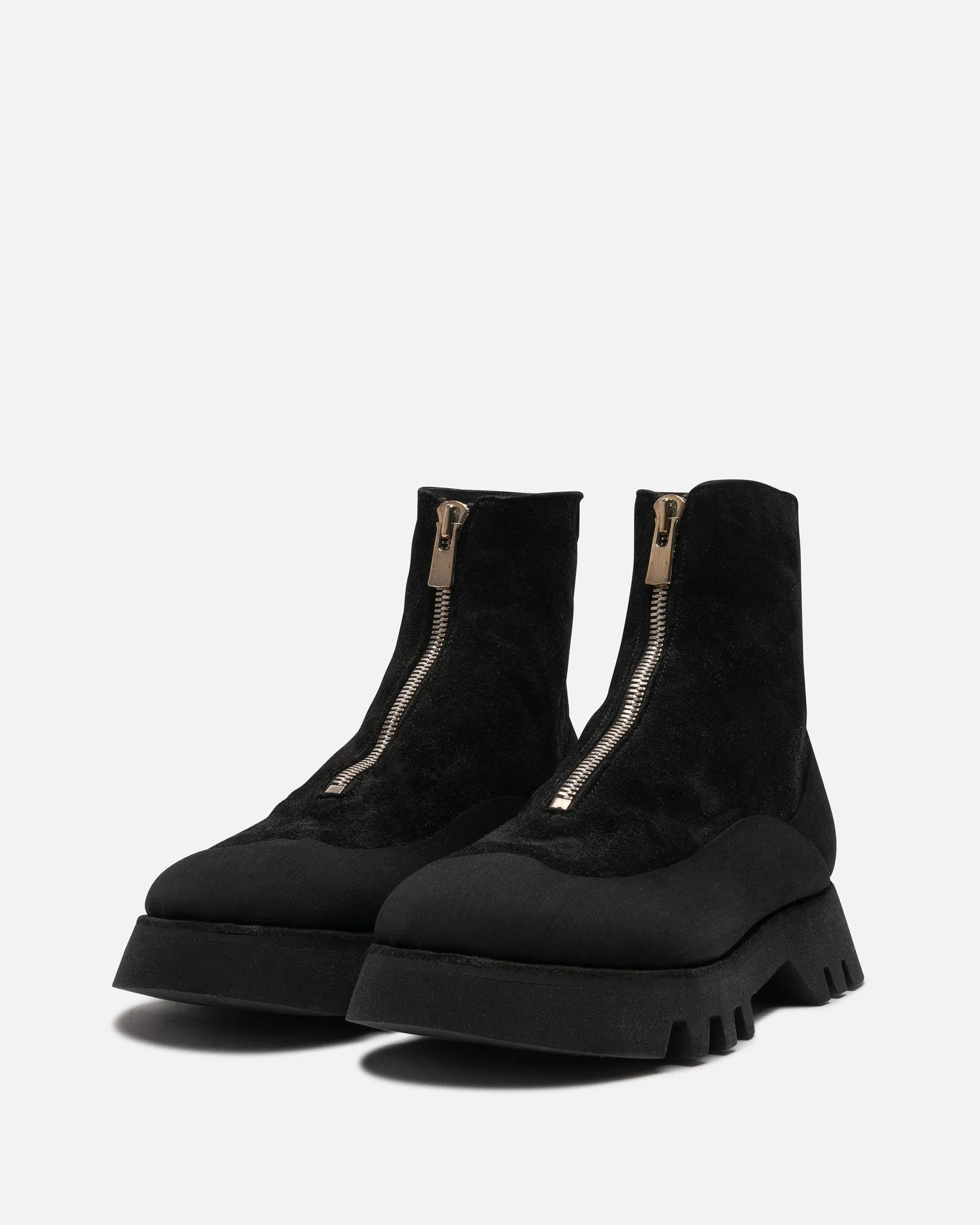 Guidi ZO06FZV Reverse Horse Suede Zoomorphic Ankle Boot in Black