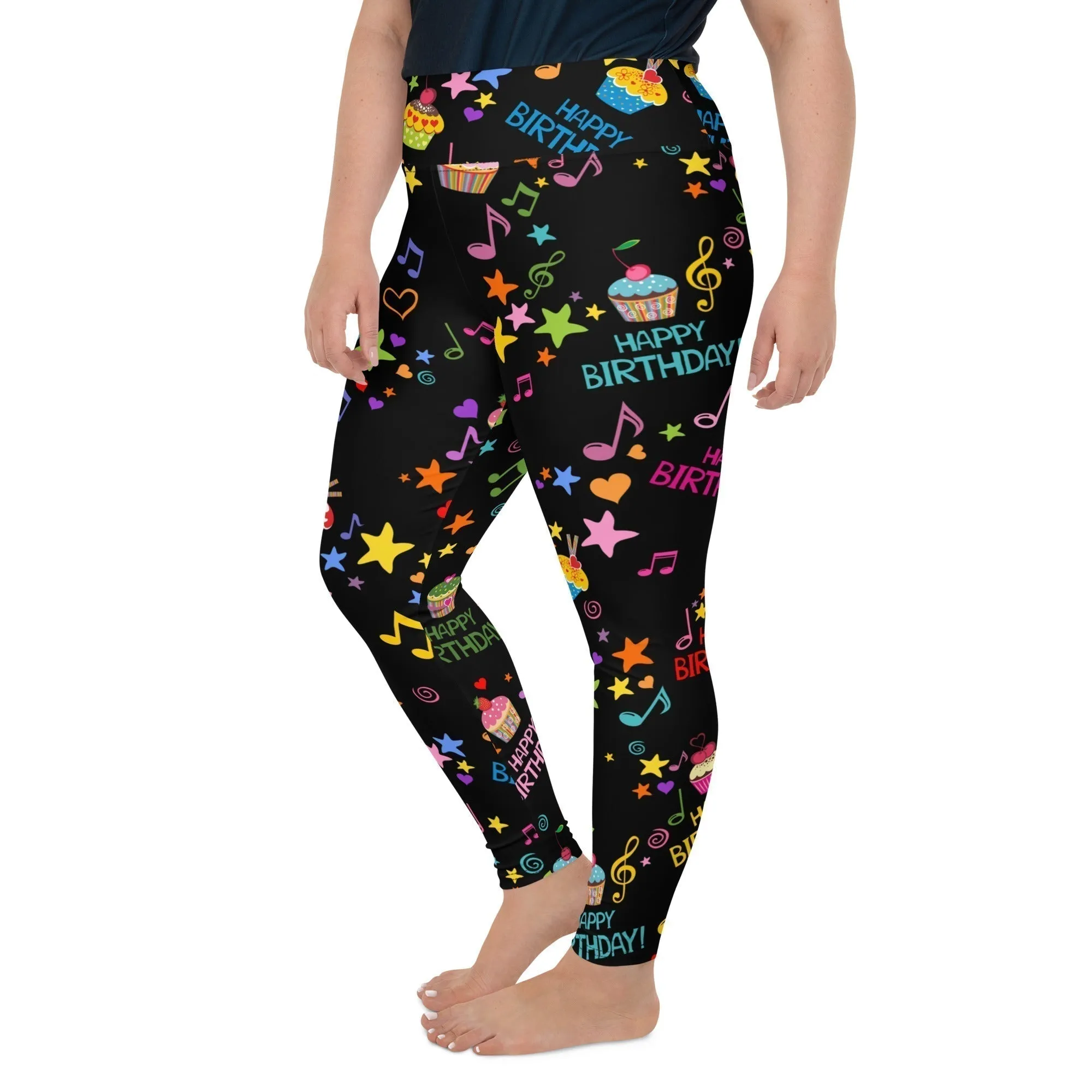 Happy Birthday Plus Size Leggings