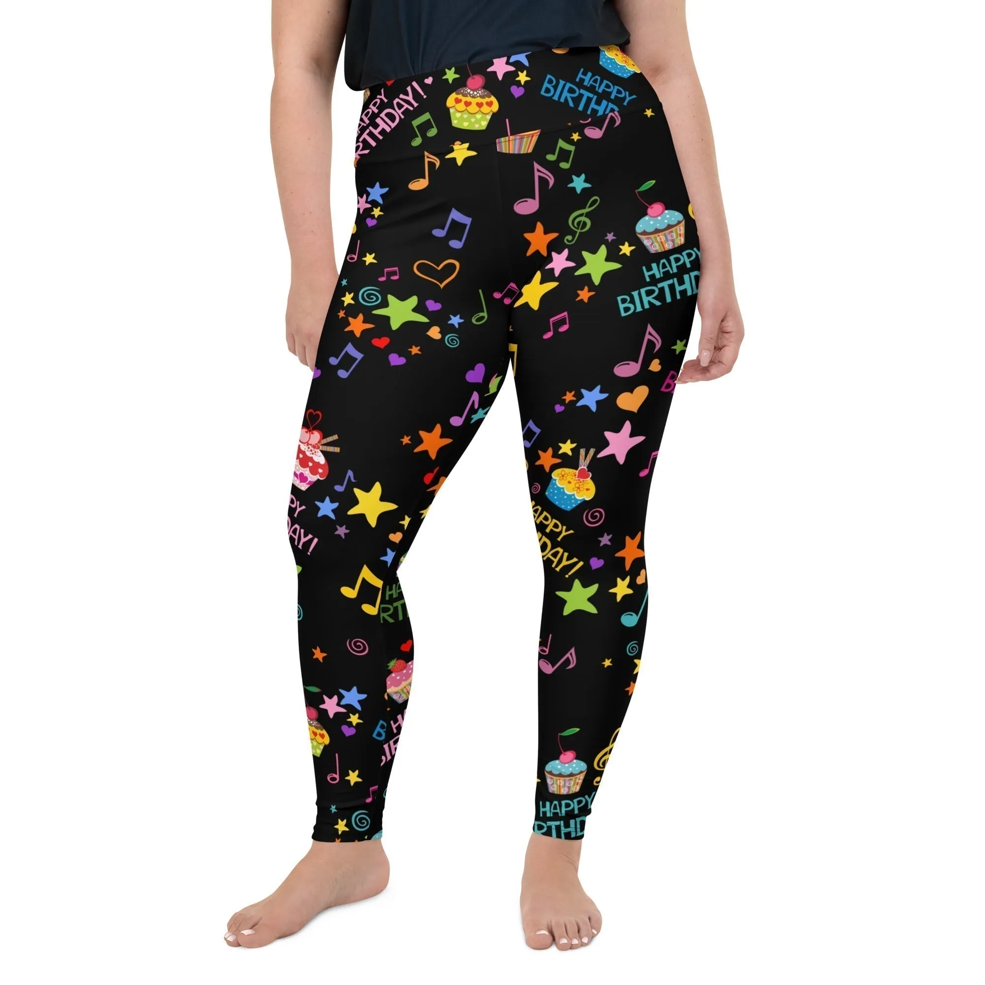 Happy Birthday Plus Size Leggings