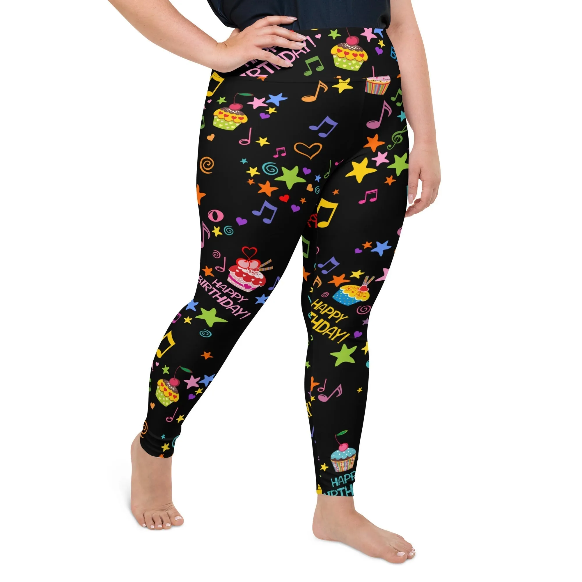 Happy Birthday Plus Size Leggings