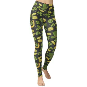 Happy St. Patrick's Yoga Leggings