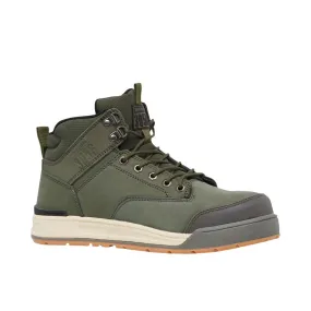 Hard Yakka 3056 Lace Up & Side Zip Steel Toe Safety Boot - Olive (Y60203)-