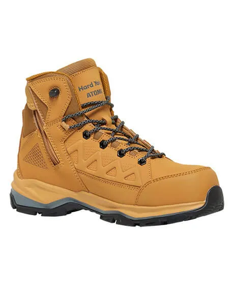 Hard Yakka Atomic Hybrid Lace Up & Side Zip Safety Boot - Wheat (Y60280)-