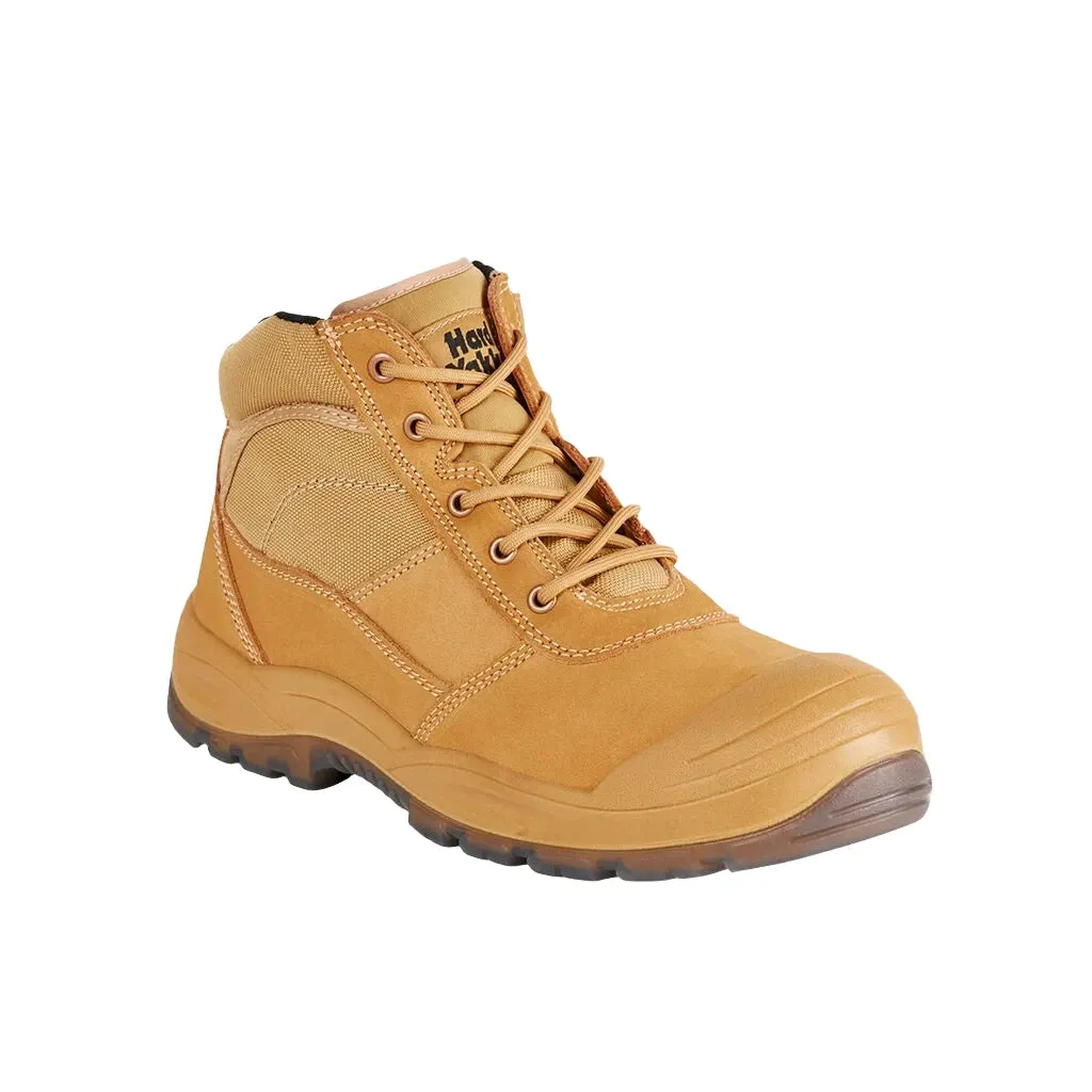 Hard Yakka Utility Zip Sided Steel Toe Safety Boot - Wheat (Y60120)-