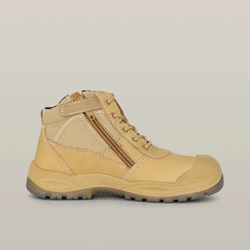 Hard Yakka Utility Zip Sided Steel Toe Safety Boot - Wheat (Y60120)-