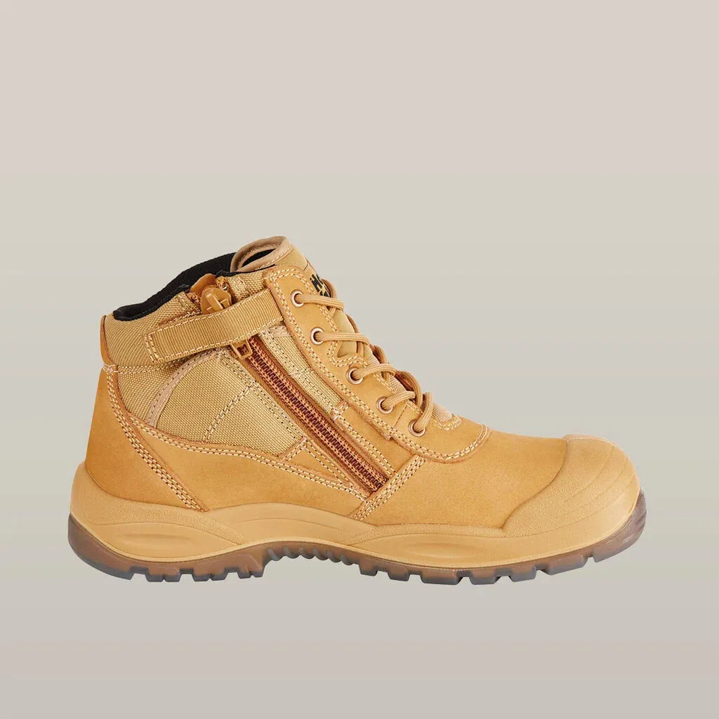 Hard Yakka Utility Zip Sided Steel Toe Safety Boot - Wheat (Y60120)-