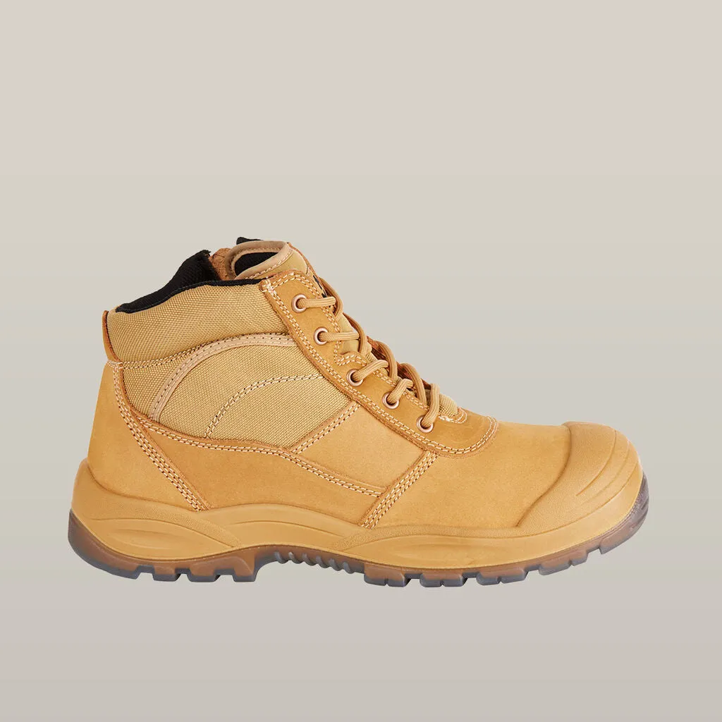 Hard Yakka Utility Zip Sided Steel Toe Safety Boot - Wheat (Y60120)-