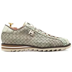 Harris Firenze 1913 Calfskin Leather Sneakers Green