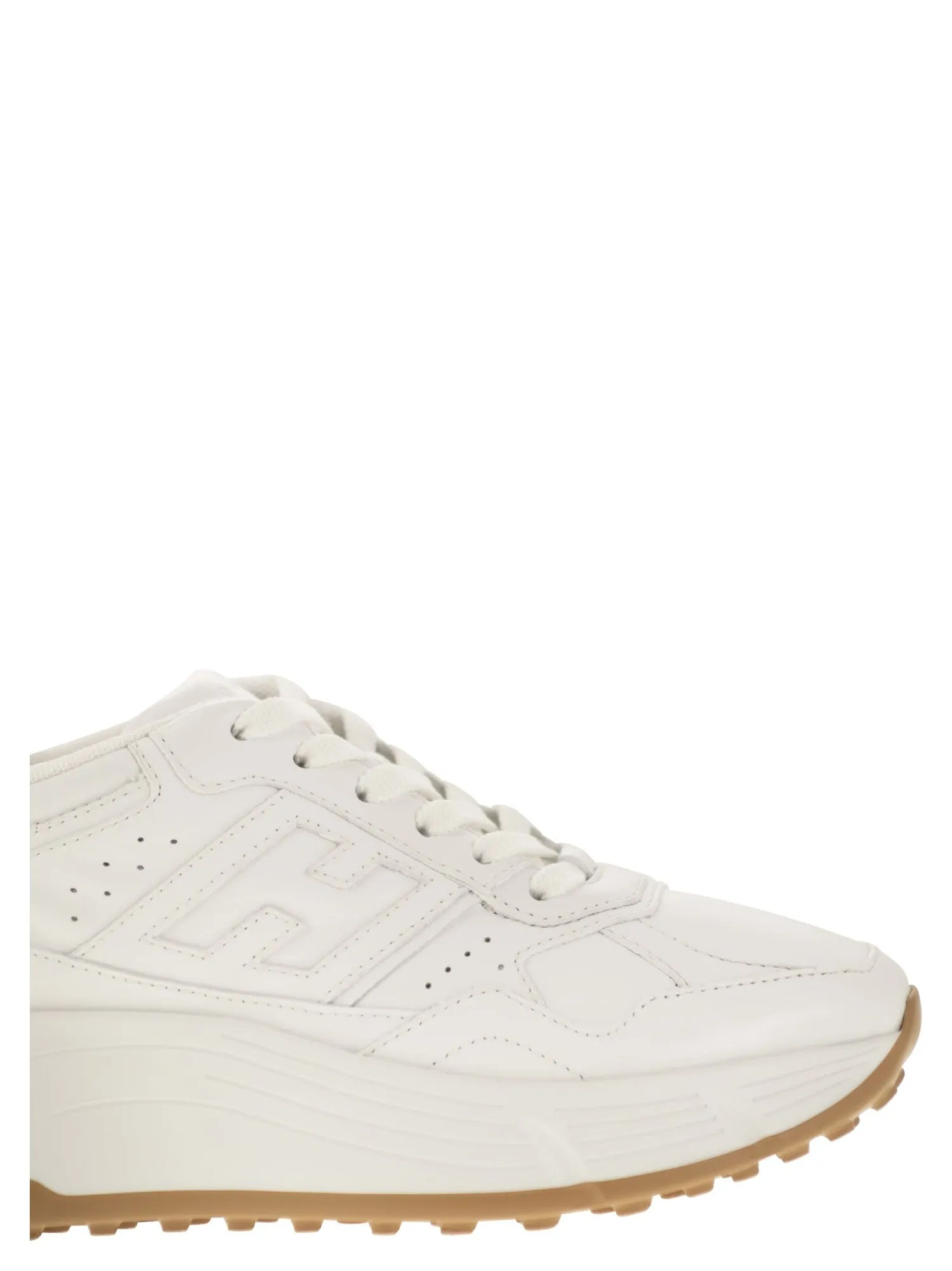 Hogan    Hogan H669 Hi Fi Leather Trainers