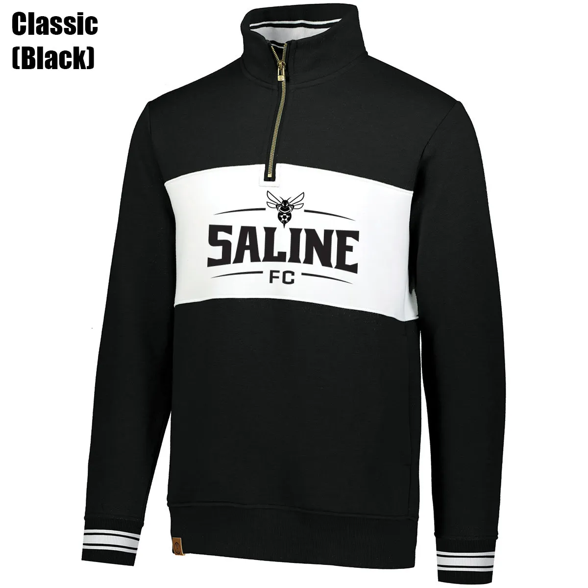 Holloway Saline Ivy League Pullover 1/4 Zip (Black/White)